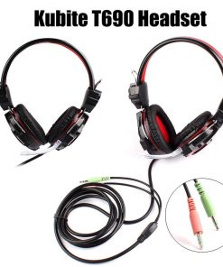 Kubite T690 Headset 3.5mm Wired Computer PC Headband Gaming Headphones