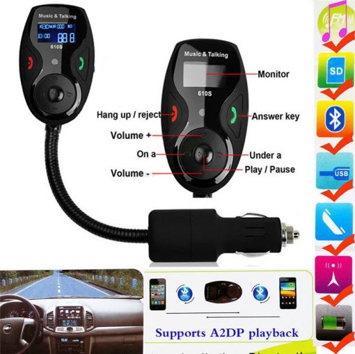 Car Kit MP3 Player Wireless Bluetooth FM Transmitter Modulator + Remote