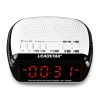 Mini Wireless Bluetooth Stereo Subwoofer Alarm Clock LED Speaker with FM Radio