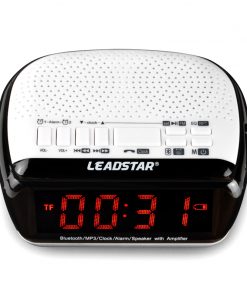 Mini Wireless Bluetooth Stereo Subwoofer Alarm Clock LED Speaker with FM Radio